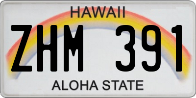 HI license plate ZHM391