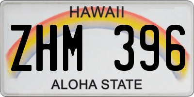 HI license plate ZHM396
