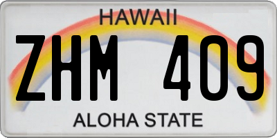 HI license plate ZHM409