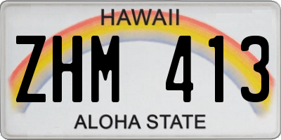 HI license plate ZHM413