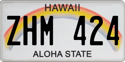 HI license plate ZHM424