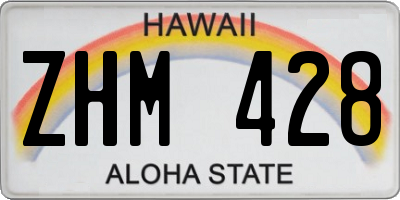 HI license plate ZHM428