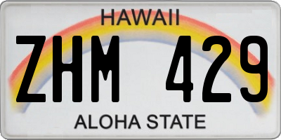 HI license plate ZHM429