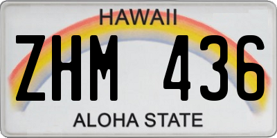 HI license plate ZHM436