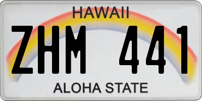 HI license plate ZHM441