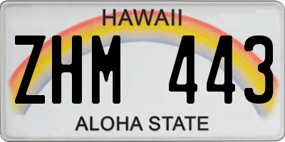 HI license plate ZHM443