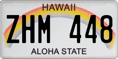 HI license plate ZHM448