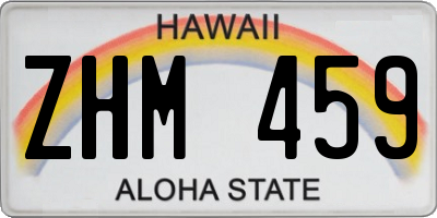 HI license plate ZHM459