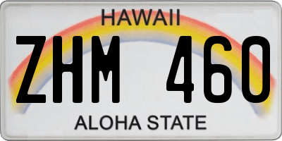 HI license plate ZHM460