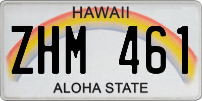 HI license plate ZHM461