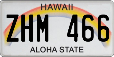 HI license plate ZHM466