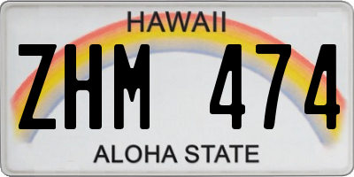 HI license plate ZHM474