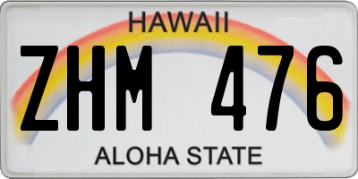 HI license plate ZHM476