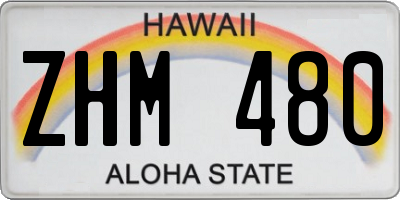 HI license plate ZHM480