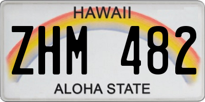 HI license plate ZHM482