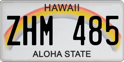 HI license plate ZHM485