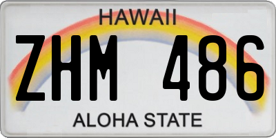 HI license plate ZHM486