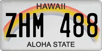 HI license plate ZHM488