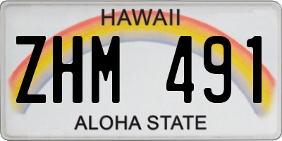 HI license plate ZHM491