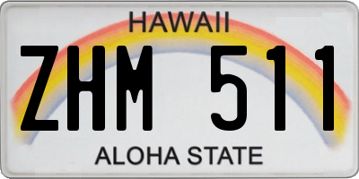 HI license plate ZHM511