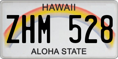 HI license plate ZHM528