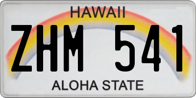 HI license plate ZHM541