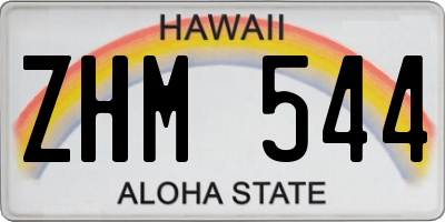 HI license plate ZHM544