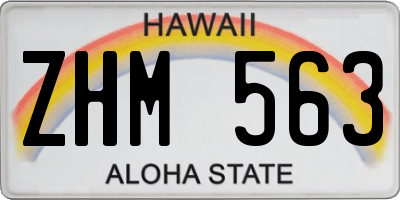 HI license plate ZHM563