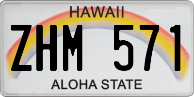 HI license plate ZHM571