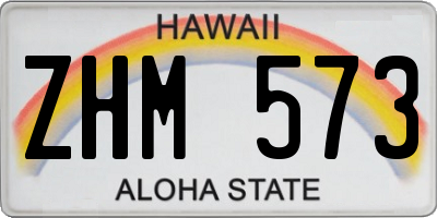 HI license plate ZHM573