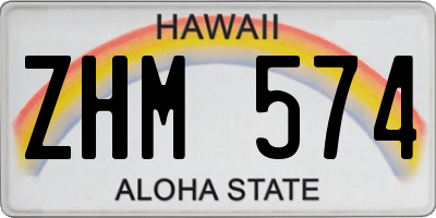 HI license plate ZHM574
