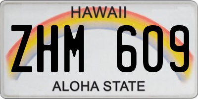 HI license plate ZHM609