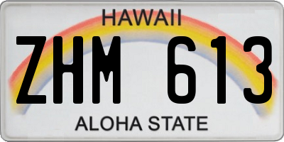 HI license plate ZHM613