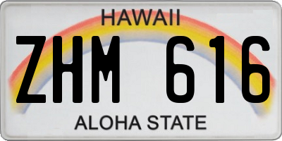 HI license plate ZHM616