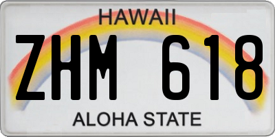HI license plate ZHM618