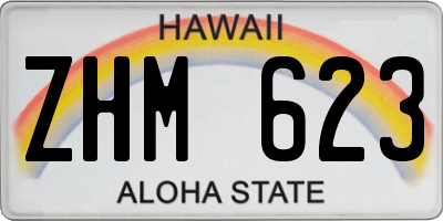 HI license plate ZHM623