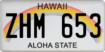 HI license plate ZHM653