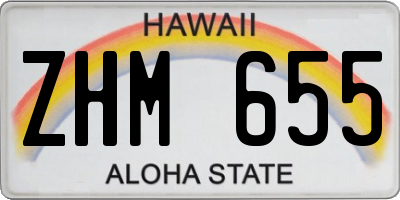 HI license plate ZHM655