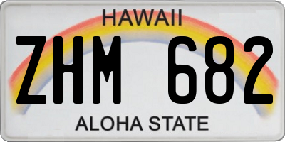 HI license plate ZHM682