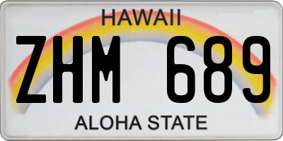 HI license plate ZHM689