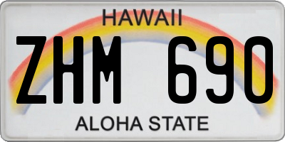 HI license plate ZHM690