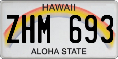 HI license plate ZHM693