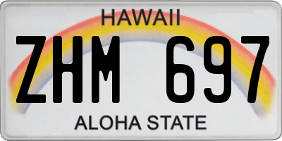 HI license plate ZHM697