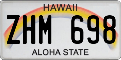 HI license plate ZHM698