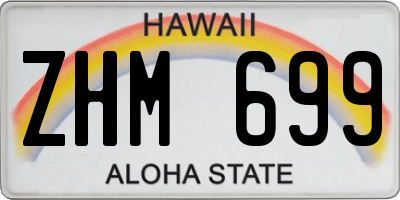 HI license plate ZHM699