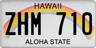 HI license plate ZHM710