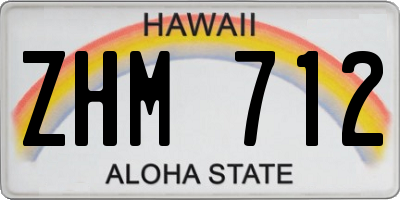 HI license plate ZHM712