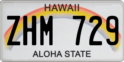 HI license plate ZHM729