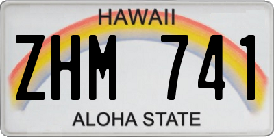 HI license plate ZHM741
