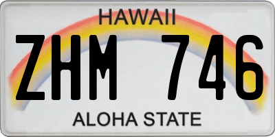 HI license plate ZHM746